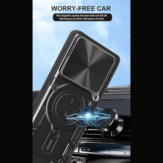 Husă Motorola Edge 70 Pro Inel Magnetic Protecție Cameră Set Autocolant Camguard Pro Albastru