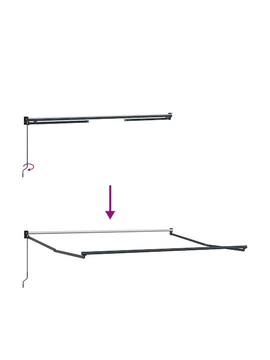 vidaXL Terrasse Zelt Braune 4x3m