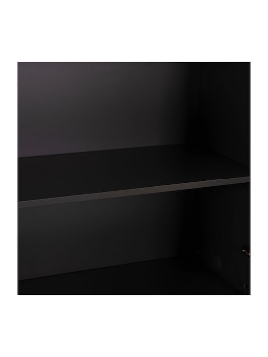 Βιβλιοθήκη Mavix Γκρι-καρυδι 80x40x180εκ.
