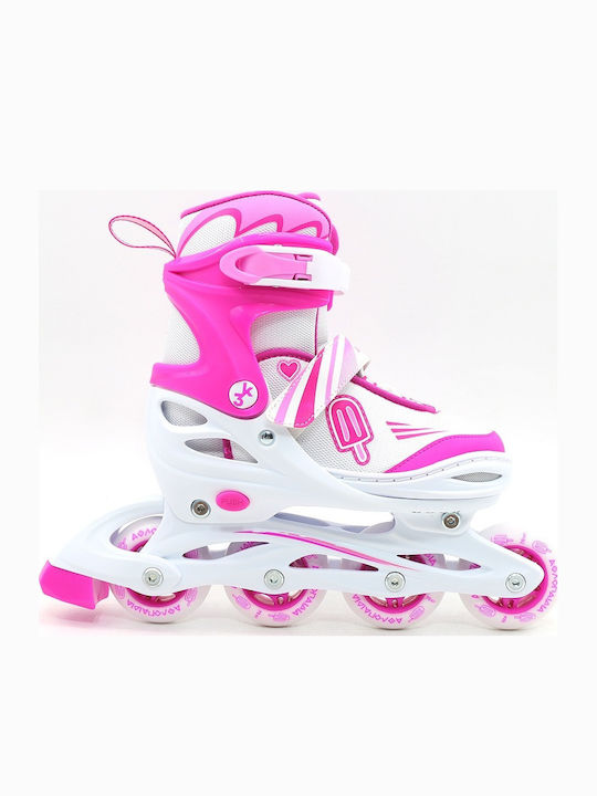Athlopaidia 002.10320/K/38 Inline / Quad Adjustable Rollers Pink Children's