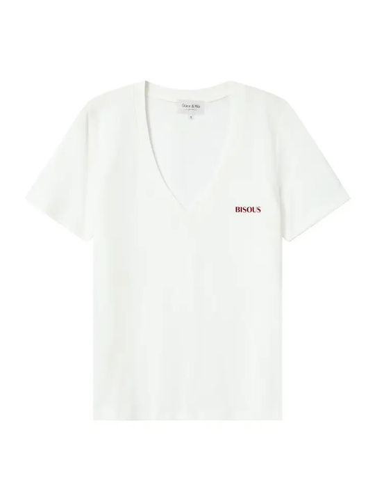 Καλοκαιρινό T-shirt Φόρεμα Ivory