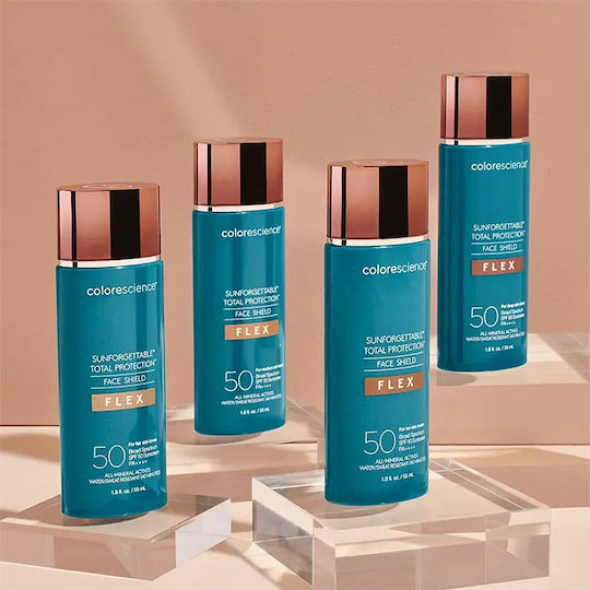 Colorescience Sunforgettable Total Protection Face Shield Flex Mineral Αδιάβροχη Αντηλιακή Κρέμα Προσώπου SPF50 με Χρώμα Rich Deep 55ml