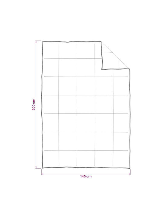 vidaXL Set Steppdecken Einzel 140x200cm Weiß 2 Stück