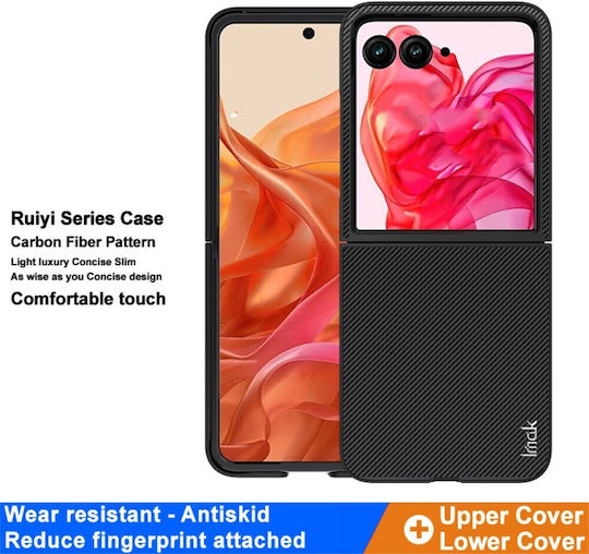 Imak Ruiyi Series Твърд Калъф Черен Motorla Razr 50 Ultra 5g Razr 70 Plus 5g