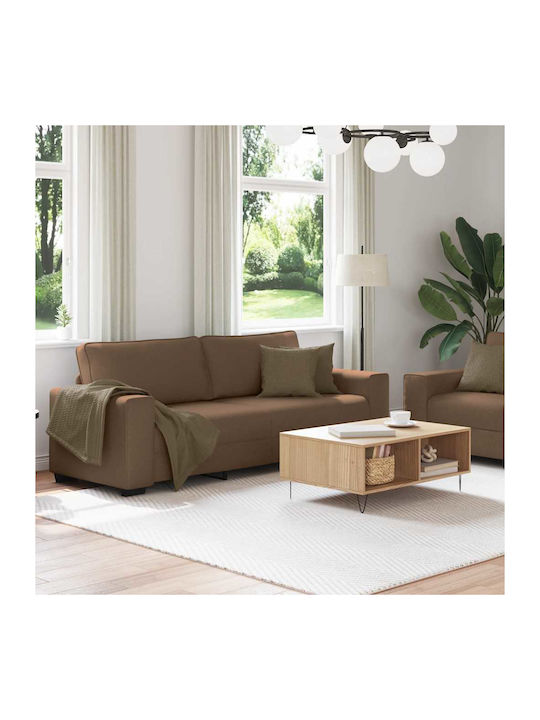 vidaXL Wohnzimmermöbel-Set 3-Sitzer & 2-Sitzer & Sessel Braun