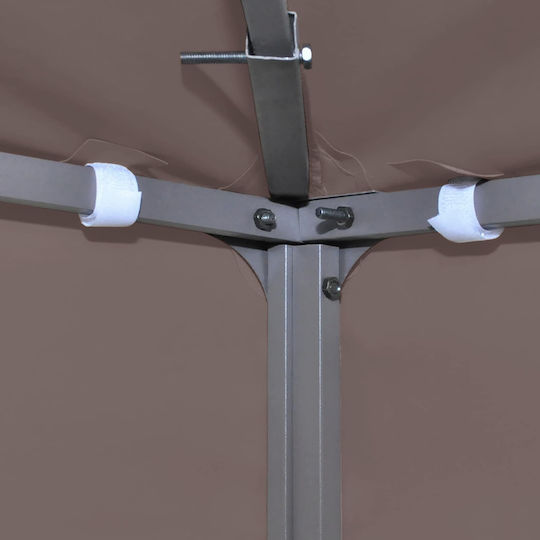 vidaXL Κάλυμμα για Κιόσκι Καφέ 3x3m