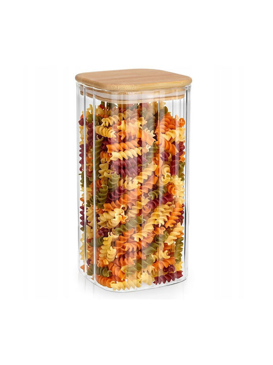 Vilde Glass Transparent Jar for Coffee / Pasta with Lid 1600ml
