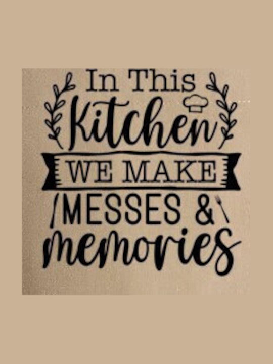 Pop Culture In This Kitchen We Make Messes And Memories Beige Kitchen Apron 75x90cm P063252135F1