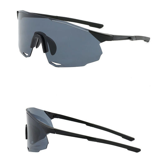 Techsuit Cycling Glasses with Black Frame and Multicoloured Lenses