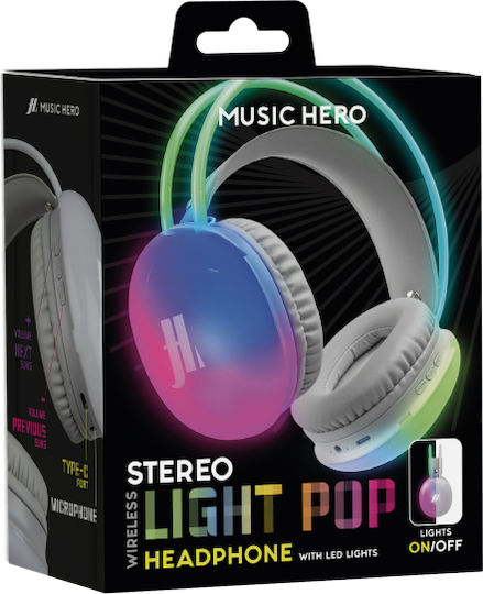 SBS Music Hero Ασύρματα / Ενσύρματα Over Ear Ακουστικά Λευκά