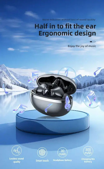 Jellico In-ear Bluetooth Handsfree Earphones with Charging Case Black