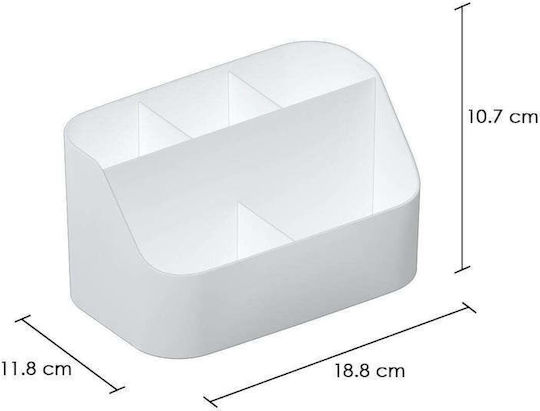 SteweHome Make-up Zubehör Set Badezimmer Organisation 5 Fächer Türkis 19.2x10.5x10.2 cm
