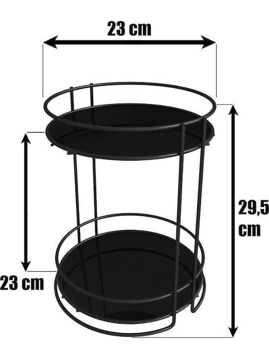 Stewehome Double Metal Bathroom Organizer Cosmetics Jewelry Spices Yellow