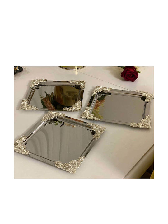 SteweHome Ανοξείδωτος Δίσκος Σερβιρίσματος 22x20cm 3τμχ