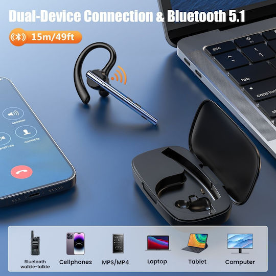 NewBee M54 Ohrstöpsel Bluetooth Kopfhörer Mit Ladekoffer Schwarz