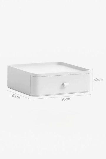 Stewehome Organizator De Machiaj Cu Mai Multe Niveluri 4 Sertare 4 Niveluri Organizator Foarte Funcțional Alb