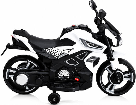 Kids Electric Ride-On Motorbike 12 Volt White