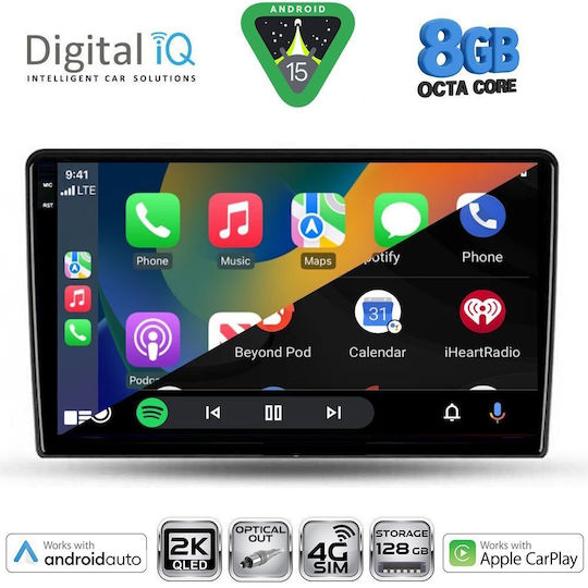 Digital IQ Car Audio System for Ford Fiesta 2018 (Bluetooth/USB/WiFi/GPS/Apple CarPlay/Android Auto) with 10" Touch Screen
