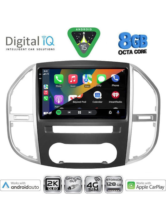 Digital IQ Car Audio System for Mercedes-Benz Vito / Viano 2015 (Bluetooth/USB/WiFi/GPS/Apple CarPlay/Android Auto) with 10" Touch Screen