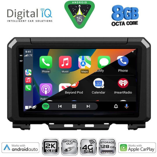 Digital IQ Ηχοσύστημα Αυτοκινήτου για Suzuki Jimny 2017 (Bluetooth/USB/WiFi/GPS/Apple-Carplay/Android-Auto) με Οθόνη Αφής 9"