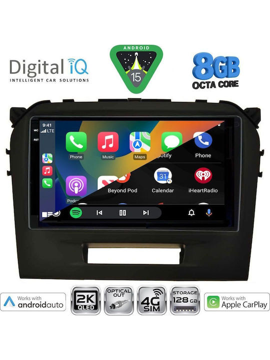 Digital IQ Car Audio System for Suzuki Vitara 2016-2022 (Bluetooth/USB/WiFi/GPS/Apple CarPlay/Android Auto) with 9" Touch Screen