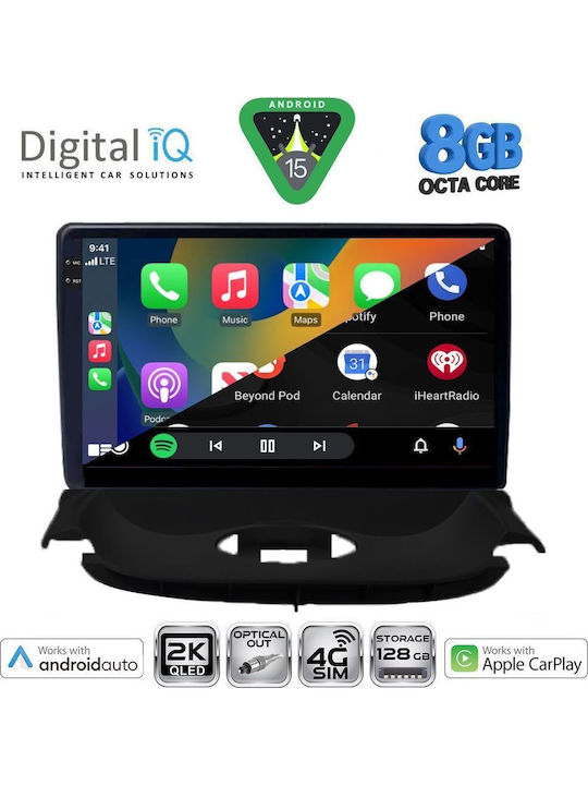 Digital IQ Car Audio System for Peugeot 206 1998-2006 Bluetooth USB WiFi GPS Apple CarPlay Android Auto with 9" Touch Screen