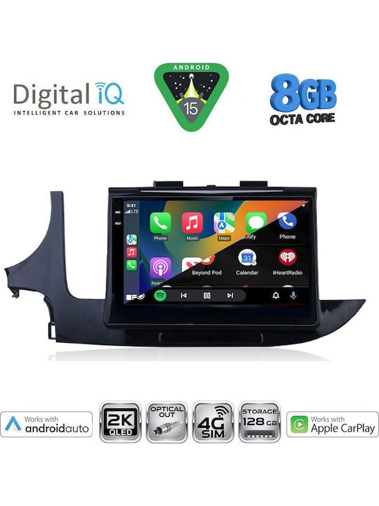 Digital IQ Car Audio System for Opel Mokka 2016-2021 Bluetooth USB WiFi GPS Apple CarPlay Android Auto with 9" Touch Screen