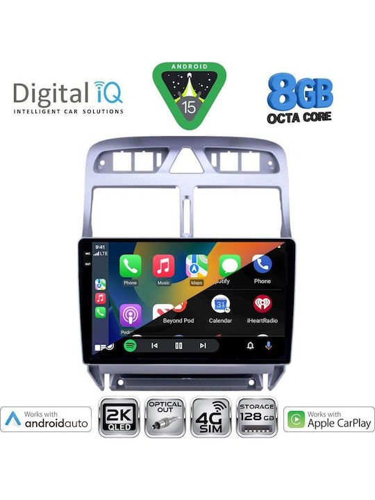 Digital IQ Car Audio System for Peugeot 307 2001-2008 Bluetooth USB WiFi GPS Apple CarPlay Android Auto with 9" Touch Screen