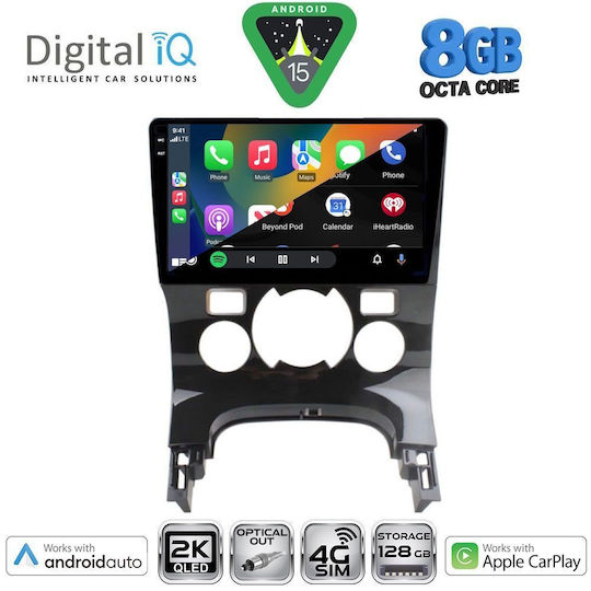Digital IQ Ηχοσύστημα Αυτοκινήτου για Peugeot 3008 2008-2016 με Clima (Bluetooth/USB/WiFi/GPS/Apple-Carplay/Android-Auto) με Οθόνη Αφής 9"