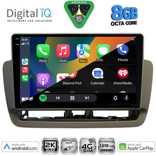 Digital IQ Car Audio System for Seat Ibiza 2012-2015 (Bluetooth/USB/WiFi/GPS/Apple CarPlay/Android Auto) with 9" Touch Screen