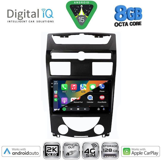 Digital IQ Car Audio System for Ssangyong Rexton 2006-2015 (Bluetooth/USB/WiFi/GPS/Apple CarPlay/Android Auto) with 10" Touch Screen