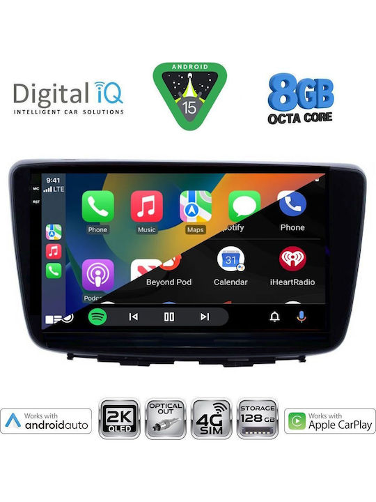 Digital IQ Car Audio System for Suzuki Baleno 2016-2022 Bluetooth USB WiFi GPS Apple CarPlay Android Auto with 9" Touch Screen