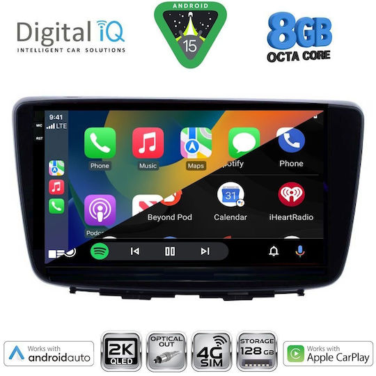 Digital IQ Ηχοσύστημα Αυτοκινήτου για Suzuki Baleno 2016-2022 (Bluetooth/USB/WiFi/GPS/Apple-Carplay/Android-Auto) με Οθόνη Αφής 9"