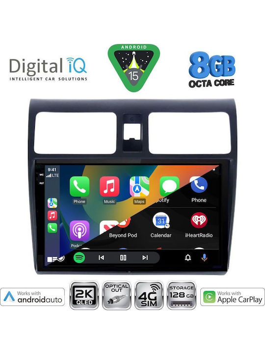 Digital IQ Car Audio System for Suzuki Swift 2005-2011 Bluetooth USB WiFi GPS Apple CarPlay Android Auto with 10" Touch Screen