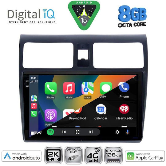 Digital IQ Car Audio System for Suzuki Swift 2005-2011 Bluetooth USB WiFi GPS Apple CarPlay Android Auto with 10" Touch Screen