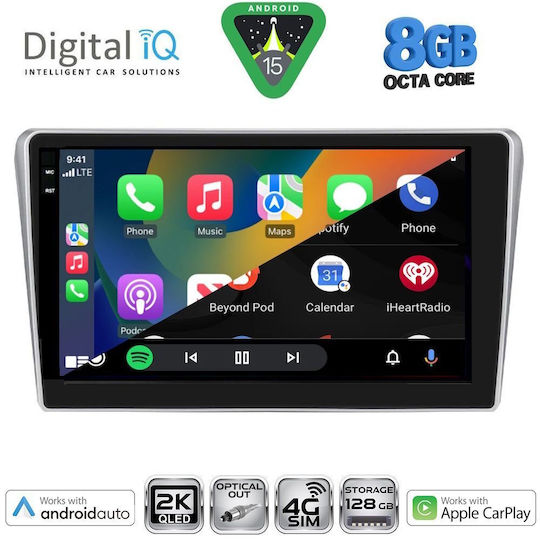 Digital IQ Car Audio System for Toyota Avensis 2003-2009 Bluetooth USB WiFi GPS Apple CarPlay Android Auto with 9" Touch Screen