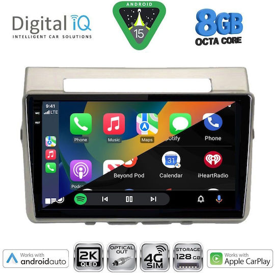 Digital IQ Автомобилна Аудио Система за Toyota Corolla Verso 2004-2009 (Bluetooth/USB/Вграден Wi-Fi/GPS/Apple CarPlay/Android Auto) с Touch Screen 9"