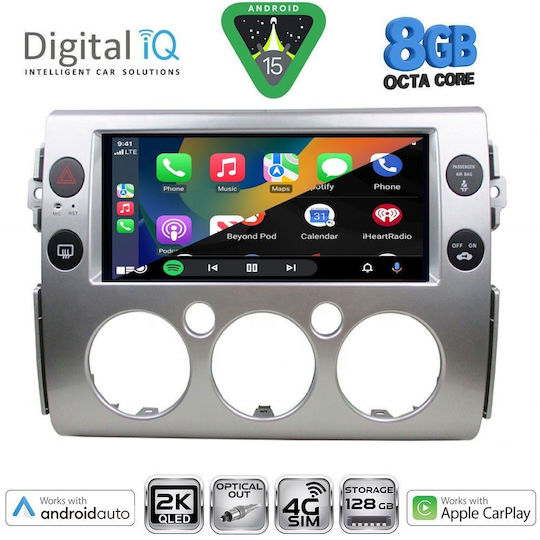Digital IQ Ηχοσύστημα Αυτοκινήτου για Toyota FJ 2007-2013 (Bluetooth/USB/WiFi/GPS/Apple-Carplay/Android-Auto) με Οθόνη Αφής 9"