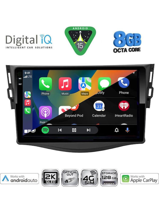 Digital IQ Car Audio System for Toyota RAV 4 2006-2012 (Bluetooth/USB/WiFi/GPS/Apple CarPlay/Android Auto) with 9" Touch Screen