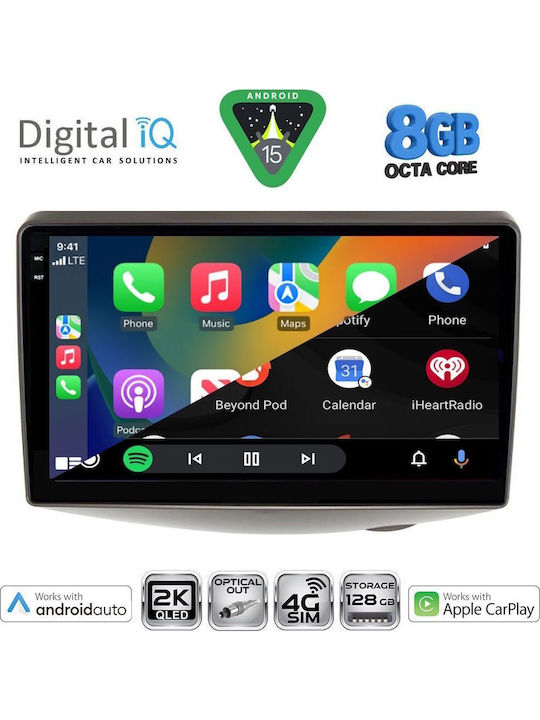 Digital IQ Car Audio System for Toyota Yaris 1999-2006 (Bluetooth/USB/WiFi/GPS/Apple CarPlay/Android Auto) with 9" Touch Screen