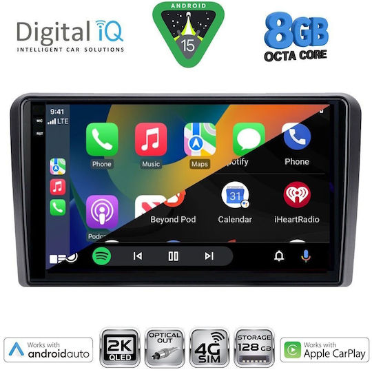 Digital IQ Ηχοσύστημα Αυτοκινήτου για Volkswagen Golf 1998-2003 (Bluetooth/USB/WiFi/GPS/Apple-Carplay/Android-Auto) με Οθόνη Αφής 9"