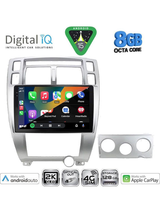 Digital IQ Car Audio System for Hyundai Tucson 2004-2010 Bluetooth USB WiFi GPS Apple CarPlay Android Auto with 10" Touch Screen