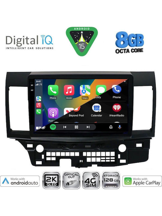 Digital IQ Car Audio System for Mitsubishi Lancer 2008-2017 (Bluetooth/USB/WiFi/GPS/Apple CarPlay/Android Auto) with 10" Touch Screen