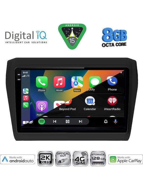 Digital IQ Car Audio System for Suzuki Swift 2017 Bluetooth USB WiFi GPS Apple CarPlay Android Auto with 9" Touch Screen