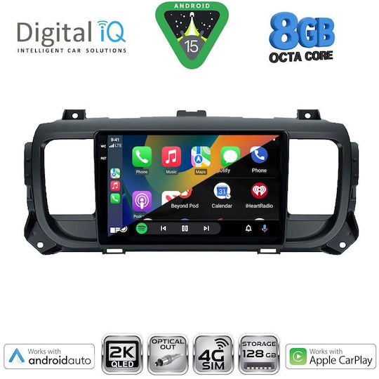 Digital IQ Car Audio System for Toyota Proace 2016 with Touch Screen 9" Digital IQ BXK 20729 CPAA Bluetooth USB Wi-Fi GPS Apple CarPlay Android Auto