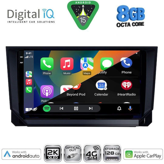 Digital IQ Ηχοσύστημα Αυτοκινήτου για Seat Arona / Ibiza 2018 (Bluetooth/USB/WiFi/GPS/Apple-Carplay/Android-Auto) με Οθόνη Αφής 9"