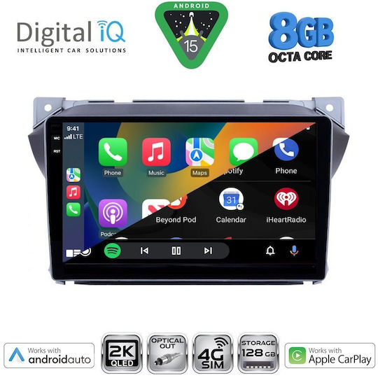 Digital IQ Ηχοσύστημα Αυτοκινήτου για Suzuki Alto Nissan Pixo 2009-2014 (Bluetooth/USB/WiFi/GPS/Apple-Carplay/Android-Auto) με Οθόνη Αφής 9"