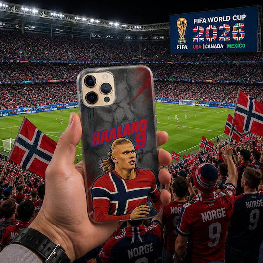 Калъф World Stars Collection Erling Haaland Nokia C32 Черен TPU Силикон