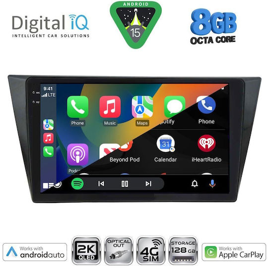 Digital IQ Ηχοσύστημα Αυτοκινήτου για Volkswagen Tiguan 2016 με Clima (Bluetooth/USB/WiFi/GPS/Apple-Carplay/Android-Auto) με Οθόνη Αφής 10"