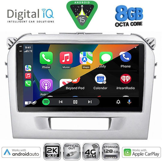 Digital IQ Ηχοσύστημα Αυτοκινήτου για Suzuki Vitara 2016-2022 (Bluetooth/USB/WiFi/GPS/Apple-Carplay/Android-Auto) με Οθόνη Αφής 9"